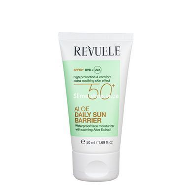 Солнцезащитный крем для лица Revuele Aloe Daily Sun Barrier SPF50 увлажняющий 50 мл