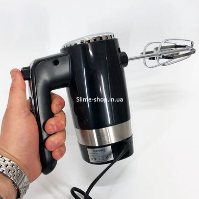 Миксер ручной Rainberg RB-2216 (5 скоростей, 2 насадки и подставка) 600W, мощный миксер WP-996 блендер ручной