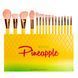 Набір пензлів для макіяжу Docolor Pineapple (16шт) DO-P1610