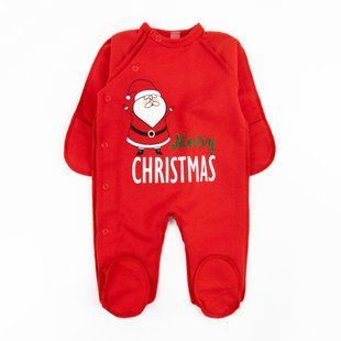 Чоловічок ясельний Santa з начосом новорічний з принтом Санти