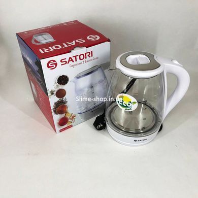 Маленький чайник Satori SGK-4105-WT 1.8 л 1500 Вт, Изысканный электрочайник, JA-598 Электрочайник удобный