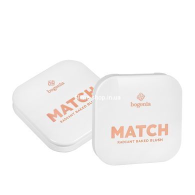 Рум'яна запечені перламутрові Bogenia Match Radiant Baked Blush (BG633), 001 Світло-рожеві