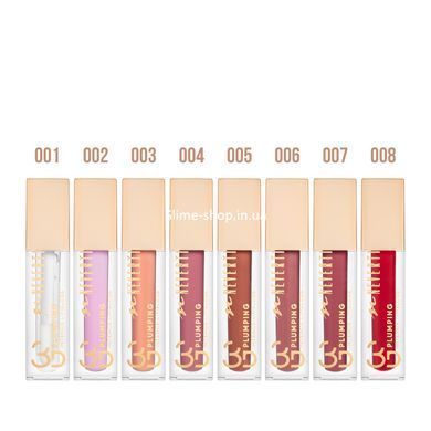 Блеск для губ Neverti 3D Plumping Intense Lipgloss жидкий увлажняющий 001 Gloss Me/Прозрачный (NP800)