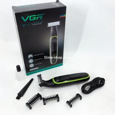 Мужской аккумуляторный триммер для бороды и усов VGR V-017 станок для влажного и RN-944 сухого бритья