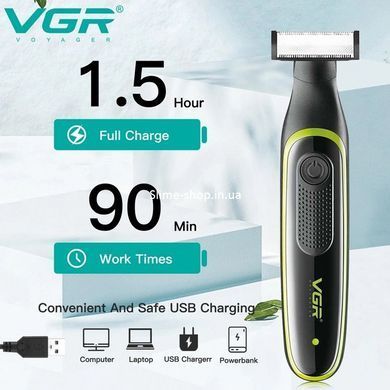 Мужской аккумуляторный триммер для бороды и усов VGR V-017 станок для влажного и RN-944 сухого бритья