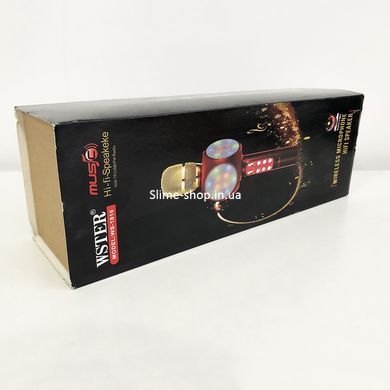 Беспроводной микрофон караоке bluetooth WSTER WS-1816. YC-483 Цвет: черный