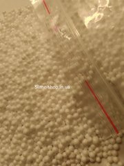 Пенопластовые шарики для слайма маленькие белые, 2-4 мм