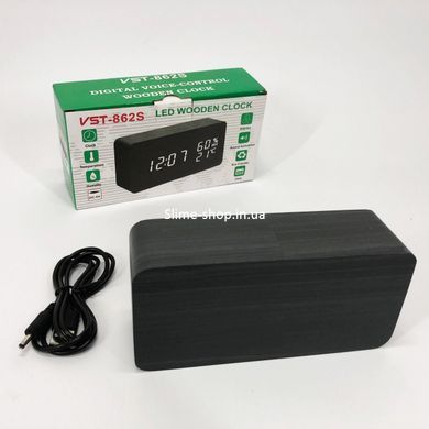 Часы с дисплеем температуры и влажности воздуха VST-862S-6, Практичные настольные часы BI-522 с подсветкой