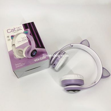 Дитячі блютуз навушники cat Cat VZV 23M, Bluetooth навушники дитячі, Бездротові навушники EB-381 cat ear
