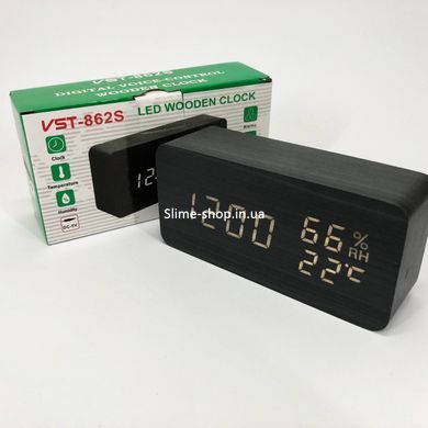 Часы с дисплеем температуры и влажности воздуха VST-862S-6, Практичные настольные часы BI-522 с подсветкой