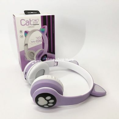 Дитячі блютуз навушники cat Cat VZV 23M, Bluetooth навушники дитячі, Бездротові навушники EB-381 cat ear
