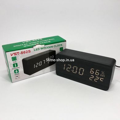 Часы с дисплеем температуры и влажности воздуха VST-862S-6, Практичные настольные часы BI-522 с подсветкой