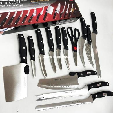 Хороші ножі для кухарів Contour Pro Knives 13, Набір литих кухонних ножів, Нержавіючий BA-186 кухонний ніж