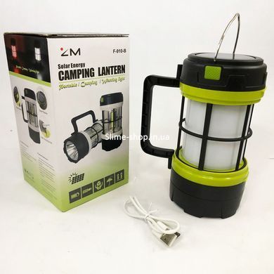 Ліхтарик лампа для кемпінгу з power bank 910-LED+COB, Ударостійка лампа-ліхтар KE-451 для кемпінгу