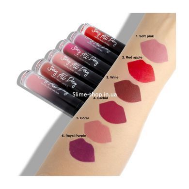 Помада для губ стойкая Parisa Cosmetics Stay Matte Stay All Day. 02 Red apple