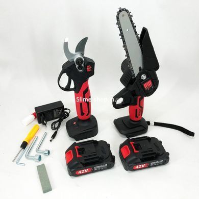 Пила сетевая для сада KRAFFTEC 2в1 36V 4АР, Аккумуляторные электропилы, АКБ пила ножевка AP-566 для сада