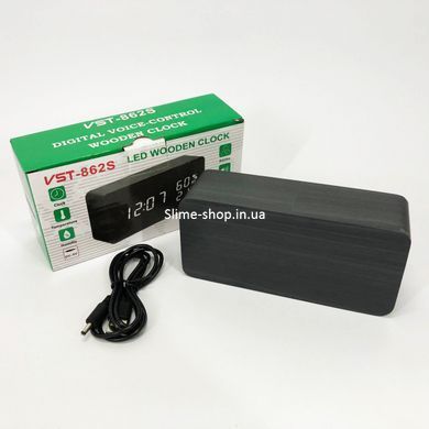 Часы с дисплеем температуры и влажности воздуха VST-862S-6, Практичные настольные часы BI-522 с подсветкой