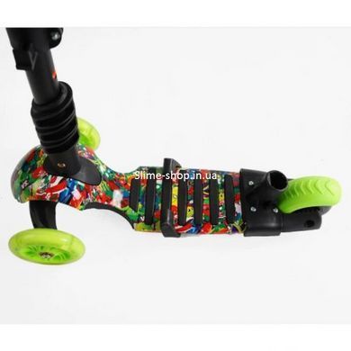 Самокат 5в1 "Best Scooter", (з доп. колесами, захисний бампер, PU колеса зі світлом, в коробці)