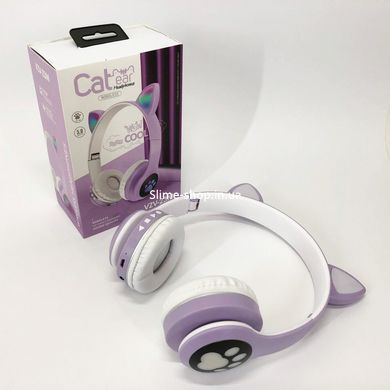 Дитячі блютуз навушники cat Cat VZV 23M, Bluetooth навушники дитячі, Бездротові навушники EB-381 cat ear