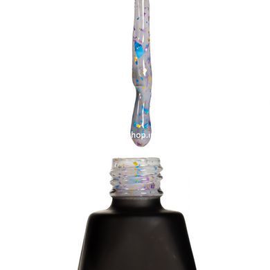 База для гель-лака камуфлирующая YouPOSH De luxe French Rubber Base № 07 73 Молочный с блёстками конфетти