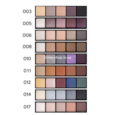 Палітра тіней для повік 5 кольорів Тopface Pro Palette, № 05