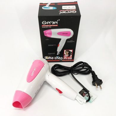 Хороший електричний фен Gemei GM-1756 1200 Вт, Фен для волосся дбайливий, Фен для ZG-173 жорсткого волосся