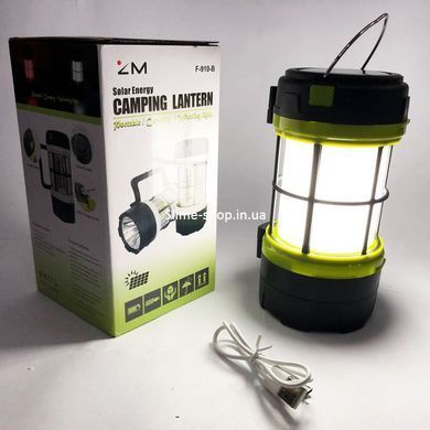 Ліхтарик лампа для кемпінгу з power bank 910-LED+COB, Ударостійка лампа-ліхтар KE-451 для кемпінгу