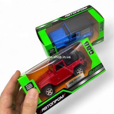 Машинка металлическая "АВТОПРОМ 1:42 JEEP WRANGLER", (СИНИЙ)