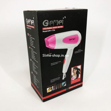 Хороший електричний фен Gemei GM-1756 1200 Вт, Фен для волосся дбайливий, Фен для ZG-173 жорсткого волосся