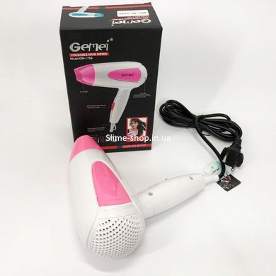 Хороший електричний фен Gemei GM-1756 1200 Вт, Фен для волосся дбайливий, Фен для ZG-173 жорсткого волосся