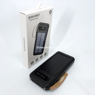 Power Bank Solar Smart 1015 зарядний пристрій на сонячній батареї 20000mAh з індикатором LR-164 заряду Чорний
