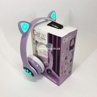 Дитячі блютуз навушники cat Cat VZV 23M, Bluetooth навушники дитячі, Бездротові навушники EB-381 cat ear