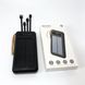 Power Bank Solar Smart 1015 зарядний пристрій на сонячній батареї 20000mAh з індикатором LR-164 заряду Чорний