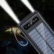 Power Bank Solar Smart 1015 зарядний пристрій на сонячній батареї 20000mAh з індикатором LR-164 заряду Чорний