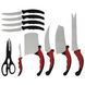 Хороші ножі для кухарів Contour Pro Knives 13, Набір литих кухонних ножів, Нержавіючий BA-186 кухонний ніж