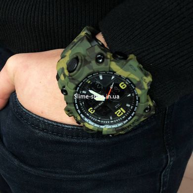 Часы военные с официальной гарантией SKMEI 1155BCMGN GREEN CAMO, Лучшие FT-634 тактические часы