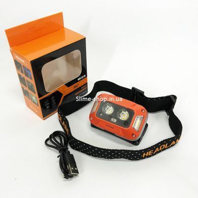 Мощный налобный фонарь для рыбалки WH-0218-XPG(white+yellow)+SMD(red), Налобный BE-327 фонарь яркий