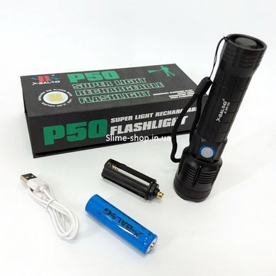 Сверхмощный фонарик Bailong X-Balog BL-B99-P50, Фонарь с защитой от пыли, Алюминиевый NB-584 фонарь 18650