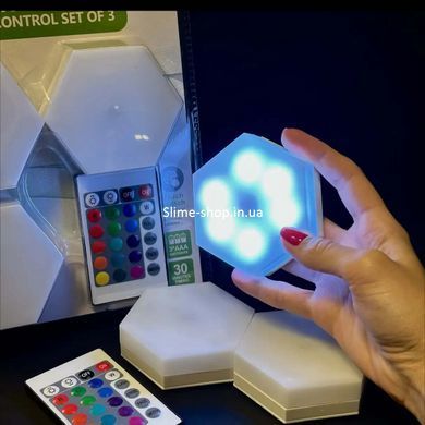 Набор из трёх RGB LED Ламп с Пультом и Таймером Отключения Два PE-191 Режима Яркости