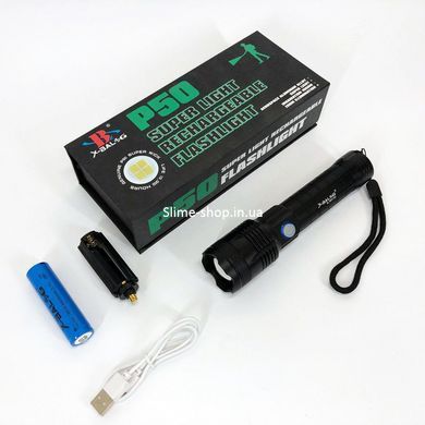 Сверхмощный фонарик Bailong X-Balog BL-B99-P50, Фонарь с защитой от пыли, Алюминиевый NB-584 фонарь 18650