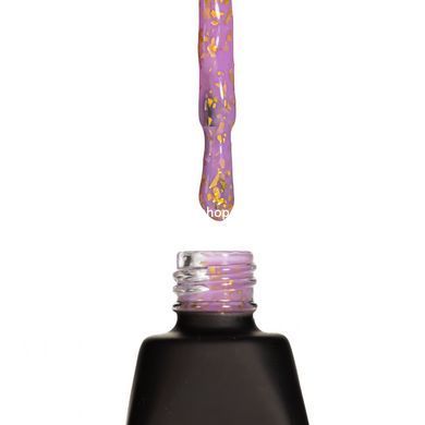База для гель-лака камуфлирующая YouPOSH De luxe French Rubber Base № 49 Полупрозрачный светло-фиолетовый с золотыми хлопьями