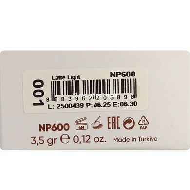 Гель для бровей цветной Neverti NP600, 3,5 г, 001 latte light Бежевый
