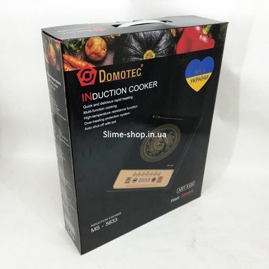 Кухонная плита электро для кухни Domotec MS-5833 2000 Вт, Электронная плита, BS-871 Мини электроплита