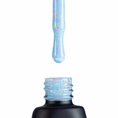 База для гель-лака камуфлирующая YouPOSH De luxe French Rubber Base № 07 № 83 Голубой с цветным конфети