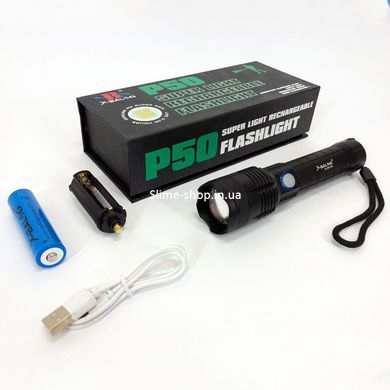 Сверхмощный фонарик Bailong X-Balog BL-B99-P50, Фонарь с защитой от пыли, Алюминиевый NB-584 фонарь 18650