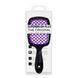 Щетка для волос массажная продувная Superbrush Plus Hollow Comb прямоугольная, Черная с фиолетовым