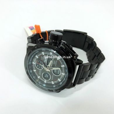 Військовий годинник з батареєю SKMEI 1515BK BLACK, Тактичний військовий годинник для ЗСУ, Військовий EA-813 годинник спецслужб