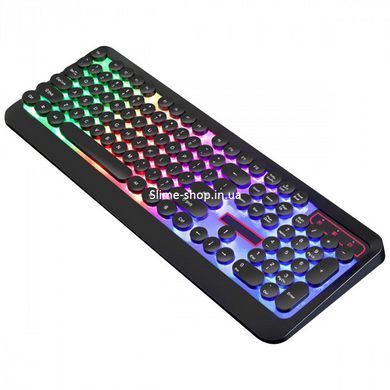 Комплект проводная клавиатура и мышка с LED подсветкой RB-491 UKC HK-3970