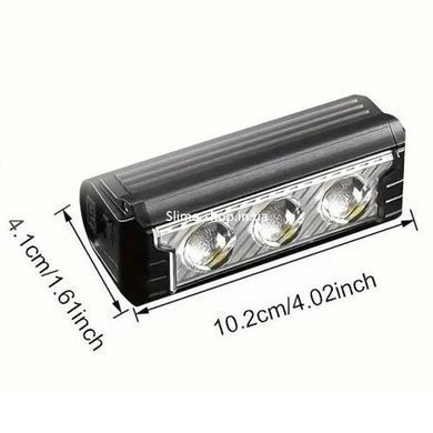 Фара led для велосипеда FY-339B-3LED(white+yellow), Фара та мигалка IM-336 для велосипеда