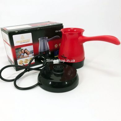 Турка электрическая кофеварка Crownberg CB-1564, электро кофеварка турка. PE-875 Цвет: красный